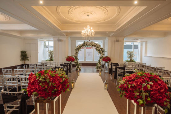 Robert Adam Room, set up a for wedding